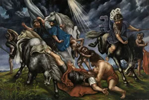 Blinded Gallery: The Conversion of Saul, 1857. Creator: Simeon Griswold
