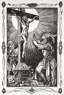 Curtis Prints: The conversion of Sir Palamides, 1905. Artist: Dora Curtis
