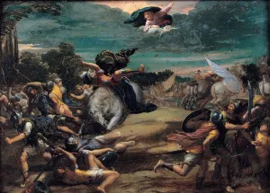 Apostle Paul Gallery: The Conversion on the Way to Damascus, 1590-1595. Artist: Scarsellino (Scarsella)