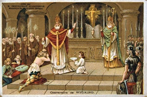Images Dated 27th September 2005: Conversion of Witikind, 785 AD, (19th century)