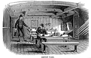 Convict Collection: Convict ward on board the prison hulk Warrior at Woolwich, London, 1848
