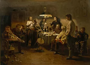 Merry Company Collection: A Convivial Evening, 1875-1897. Artist: Makovsky, Vladimir Yegorovich (1846-1920)