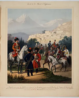 Grenadier Prints: Convoy of His Imperial Highness, 1867. Artist: Piratsky, Karl Karlovich (1813-1889)