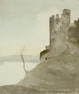Conway Conwy Wales Prints: Conway Castle, 1802. Creator: Cornelius Varley