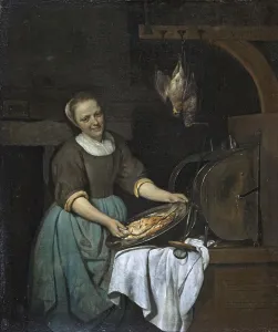Oven Prints: The Cook, 1657. Creator: Gabriel Metsu