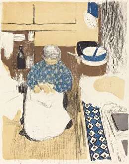 Cooking Pots Prints: The Cook (La cuisiniere), 1899. Creator: Edouard Vuillard
