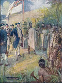 Colony Prints: Cook Told The Maoris That He Had Come To Set A Mark Upon Their Islands