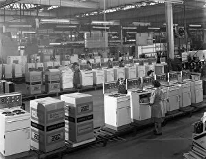 Cooker Collection: The cooker assembly line at the GEC factory, Swinton, South Yorkshire, 1963. Artist
