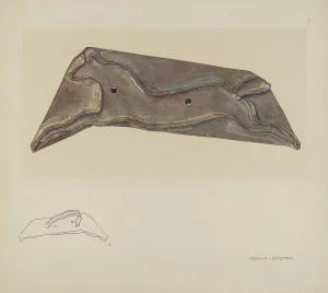 Baking Prints: Cookie Cutter, c. 1941. Creator: Adolph Opstad