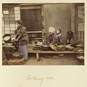 Cooking Pot Prints: Cooking rice, about 1873-1883. Creator: Shinichi Suzuki I