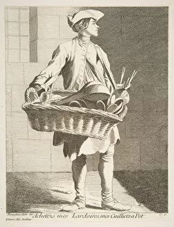 Anne Claude Philippe De Caylus Gallery: Cookware Peddler, 1746. Creator: Caylus, Anne-Claude-Philippe de