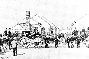 Goldmine Prints: The Coolgardie Goldfields: escort loading up gold, 1895. Creator: George Meisenbach