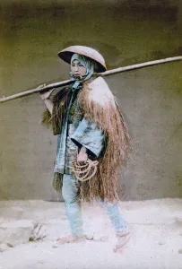 Beato Gallery: Coolie in winter dress, Japan, 1882. Artist: Felice Beato