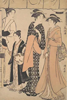 Kiyonaga Prints: Cooling Off at Nakazu, 1782. Creator: Torii Kiyonaga