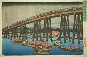 Cooling Off Prints: Cooling off at Ryogoku Bridge (Ryogokubashi noryo)