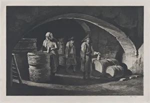 Boisseux Jean Jacques De Prints: The Coopers, late 19th century reproduction of 1790 original