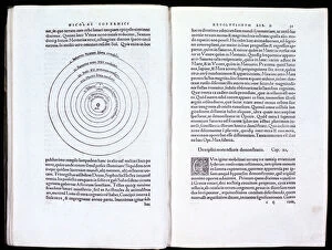 Copernican System Gallery: Copernicus heliocentric model of the Universe, 1543