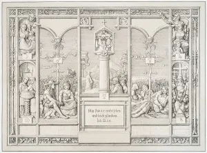 Nazarene Prints: Coping-stone, 1823. Creator: Ferdinand Olivier