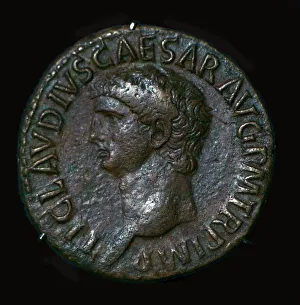 Claudius Prints: Copper As of Claudius, 1st century