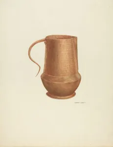 Edward Jewett Prints: Copper Cruet, 1937. Creator: Edward Jewett