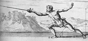 Fencing Prints: Copper Engraving by Rafael Schiamirossi