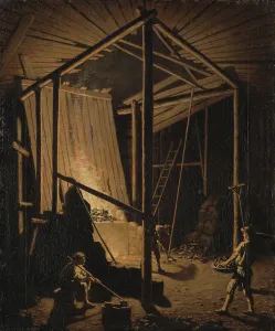 Extraction Prints: Copper Foundry at the Falun Mine, c18th century. Creator: Per Hillestrom