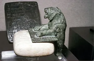 Earliest Prints: Copper and limestone foundation deposit, Syria, Hurrian, end of 3rd millenium BC