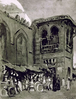 Copper merchant, Cairo, Egypt, 1928. Artist: Louis Cabanes