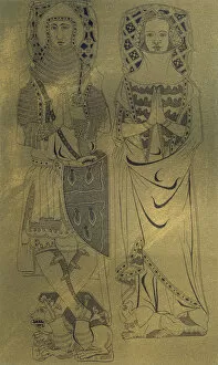 A copper plaque from Minster Abbey and Church, Isle of Sheppey, Kent, 1337 (1849).Artist: Franz Kellerhoven