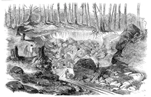 Wheelbarrow Prints: Copper mine or quarry, near Montreal