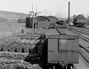 Dockside Prints: Copper for shipment, Houghton, Mich. between 1900 and 1920. Creator: Unknown