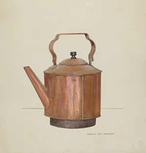 Doerfler Isabella Ruth Prints: Copper Tea Kettle, 1935 / 1942. Creator: Isabella Ruth Doerfler