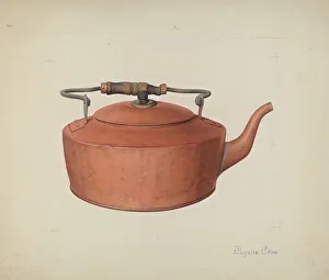 Eugene Croe Gallery: Copper Tea Kettle, c. 1939. Creator: Eugene Croe
