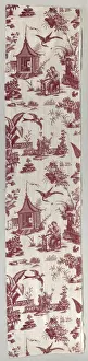 Copperplate-Printed Cotton, 1700s. Creator: Unknown