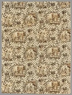 Copperplate Printed Linen, 1789-1791. Creator: Unknown