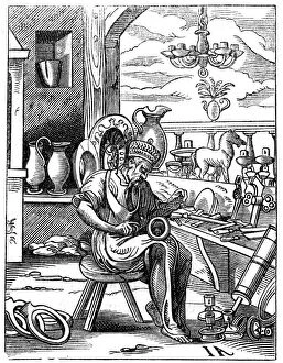 Images Dated 16th November 2007: Coppersmith, 16th century (1849).Artist: Jost Amman