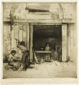 Metalworking Prints: The Coppersmiths, 1900. Creator: Donald Shaw MacLaughlan