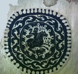 Coptic cloth of a horseman, 4th century