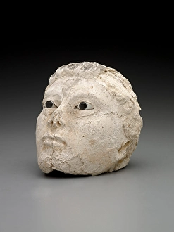 Coptic Prints: Coptic head of a man. Creator: Unknown