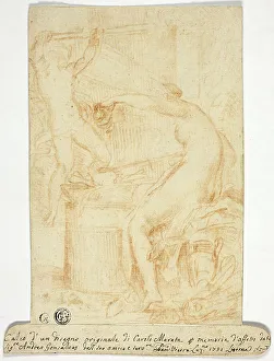 Laid Card Prints: Copy after Drawing by Carlo Maratta, 1731. Creator: Francisco Vieira de Mattos