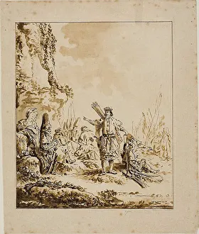 Mongol Prints: Copy of Halte de Calmouks, c. 1772. Creator: John Kirby Baldrey