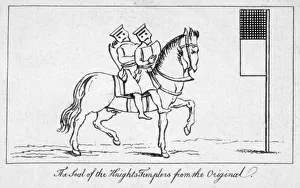 Copy of the seal of the order of the Knights Templar, Temple Church, City of London, 1800