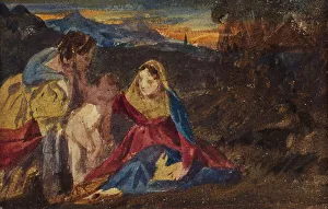 Cox David Prints: Copy of Titian's Virgin and The Rabbit in The Louvre