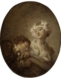 Amorous Gallery: The coquette and the youth. Creator: Fragonard, Jean Honore(1732-1806)