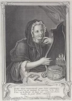 Independence Gallery: The Coquettish Widow, 1747. 1747. Creator: Simon Nicolas Duflos