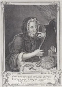 The Coquettish Widow, 1747. 1747. Creator: Simon Nicolas Duflos