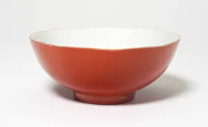 Coral-Glazed Bowl, Qing dynasty (1644-1911). Creator: Unknown