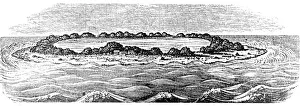 Coral reef creating a lagoon