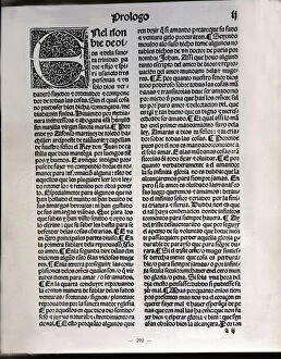 Images Dated 1st October 2013: The corbacho (Facsimile), preface to the printed work in Seville, 1498, work by