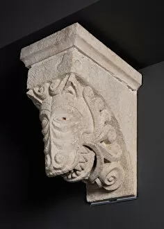 Benedictine Gallery: Corbel with Animal Mask Sprouting Leaves from the Monastery Church of Notre-Dame-de-la